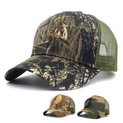 ISO Approved Camouflage Mesh Cap 3D Embroidered Trucker Hat 6 Panel