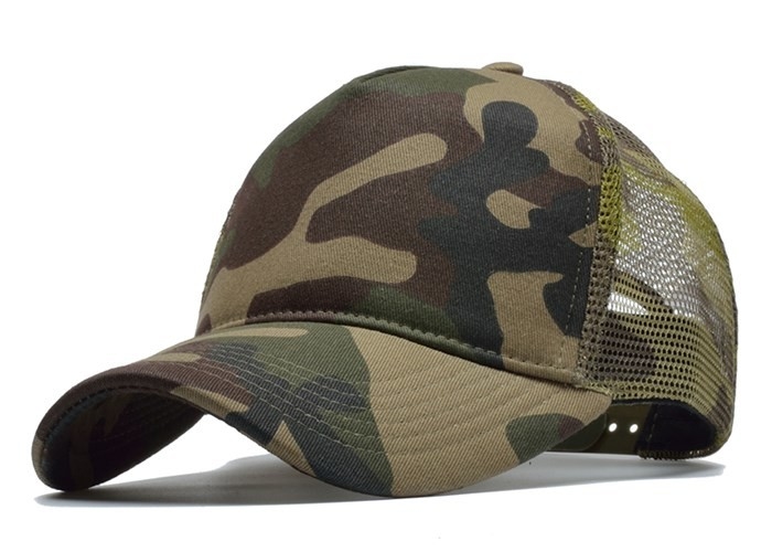 camouflage 5 panel custom mesh snapback hats adult for hunting osfa size osfa size