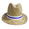 OEM Natural Grass Straw Sun Hats 56cm Womens Straw Lifeguard Hat