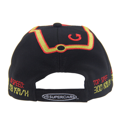 Ottoman Polyester Sublimation Racing Baseball Caps With Flat Embroidery Logo