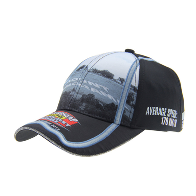 Eco Friendly Adjustable Baseball Caps Custom Racing Hat With 3D Embroidered