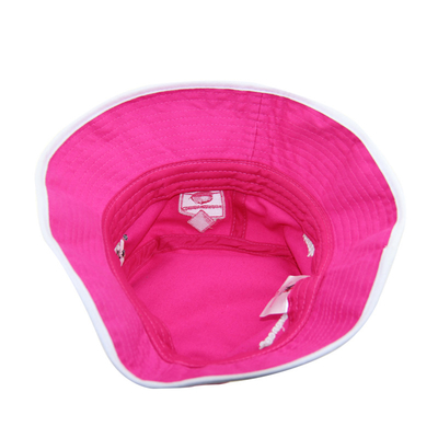 OSFM Size Brushed Cotton Custom Embroidered Bucket Hats Female Fishing Hats Pink