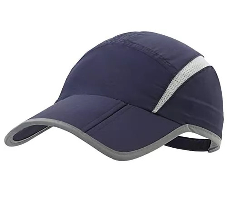 Fashionable Foldable Baseball Cap Sun Protection With Reflective Stripe