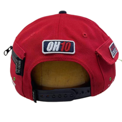 Six Panel Wool Snapback Baseball Caps With Customed Zipper Pockets In Side