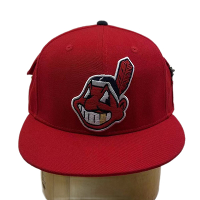 Six Panel Wool Snapback Baseball Caps With Customed Zipper Pockets In Side