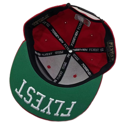 Six Panel Wool Snapback Baseball Caps With Customed Zipper Pockets In Side