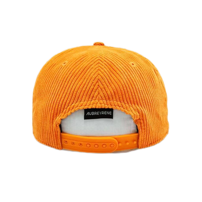 Unisex Constructed 6 Panel Snapback Hat Corduroy Flat Peak Mid Profile Snapback