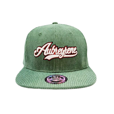Unisex Constructed 6 Panel Snapback Hat Corduroy Flat Peak Mid Profile Snapback