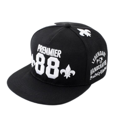 Durable Wool 5 Panel Snapback Hat 3D Embroidery Baseball Cap Customizable