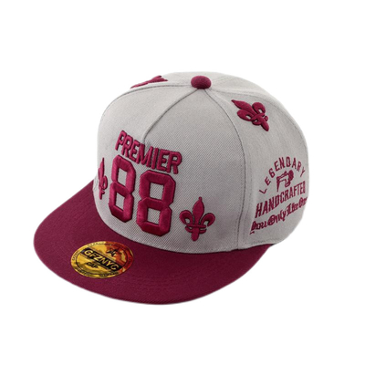 Durable Wool 5 Panel Snapback Hat 3D Embroidery Baseball Cap Customizable