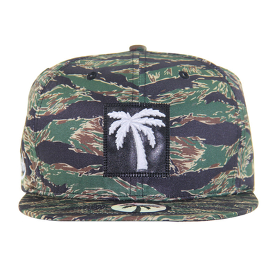 Custom Printed Camouflage Snapback Hat 6 Panel Flat Brim Snapback Cap
