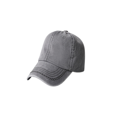Durable Brushed Cotton Casual Baseball Cap, 6 Panel Adjustable Street Wear Baseball Hat