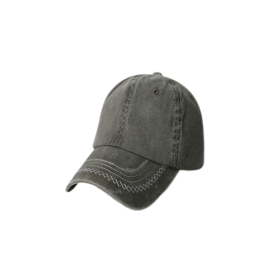 Durable Brushed Cotton Casual Baseball Cap, 6 Panel Adjustable Street Wear Baseball Hat