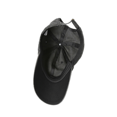 Durable Brushed Cotton Casual Baseball Cap, 6 Panel Adjustable Street Wear Baseball Hat