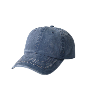 Durable Brushed Cotton Casual Baseball Cap, 6 Panel Adjustable Street Wear Baseball Hat