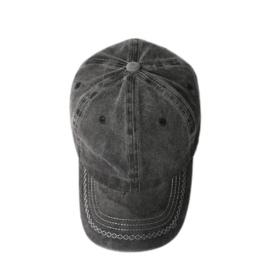 Durable Brushed Cotton Casual Baseball Cap, 6 Panel Adjustable Street Wear Baseball Hat