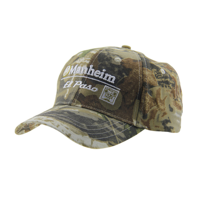 6 Panel Camoflage Embriodery Outdoor Baseball Caps, Unisex Low Profile Adjustable Hunting Hats