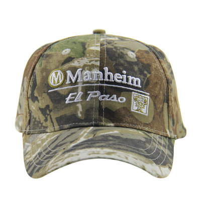 6 Panel Camoflage Embriodery Outdoor Baseball Caps, Unisex Low Profile Adjustable Hunting Hats