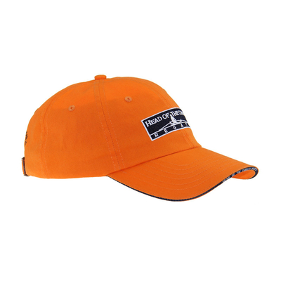 Classic 6 Panel Cotton Embriodery Baseball Caps, Low Profile Sandwich Adjustable Men And Women Caps
