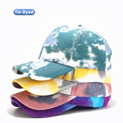 Tie Dye Denim Outdoor Baseball Caps Unconstructed