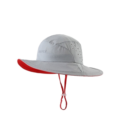 Breathable Wide Brimm Outdoor Fisherman Bucket Hats Reflective Printing