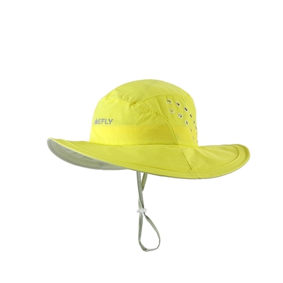 Breathable Wide Brimm Outdoor Fisherman Bucket Hats Reflective Printing