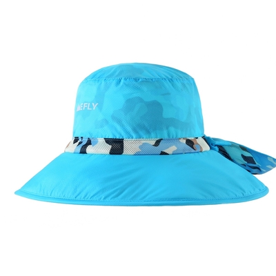 Fashionable Light Weight Women Bucket Hats Breathable Wider Brim
