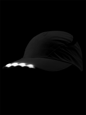 100% Polyester Microfibre Led Lighted Ball Caps For Night Running