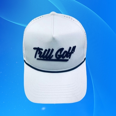 5 Panels High Profile Embroidery Golf Caps Women'S Breathable Baseball Cap Adjustable