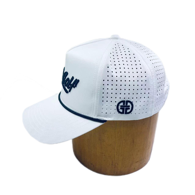 5 Panels High Profile Embroidery Golf Caps Women'S Breathable Baseball Cap Adjustable