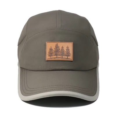 5 Panel Men Grey Quick Dry Polyester Baseball Caps Running Baseball Hat