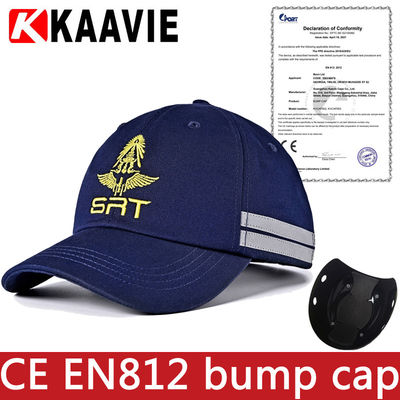 CE EN812 Dark Blue Industrial Bump Cap Abs Insert Adjustable Fastening
