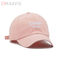 100% Cotton 5 Panel Baseball Caps Curved Brim Pink Sports Cap 58cm