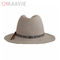 OEM  cowboy fedora hats  Custom mens 100% wool fedora oversized soft hats