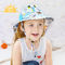 Pantone Color Childrens Bucket Hats 48cm Striped Flip Up Brim