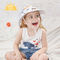 Pantone Color Childrens Bucket Hats 48cm Striped Flip Up Brim