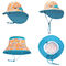 Adjustable Neck Flap Childrens Bucket Hats 46cm UV Protection OEM ODM