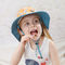 Adjustable Neck Flap Childrens Bucket Hats 46cm UV Protection OEM ODM