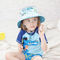 Wide Brim UPF 50+ Mesh Childrens Bucket Hats 55cm With Neck Flap OEM