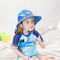 SGS Neck Flap Childrens Bucket Hats wide brim For Summer Beach