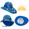 SGS Neck Flap Childrens Bucket Hats wide brim For Summer Beach