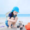 Blue Color Adjustable Childrens Bucket Hats UPF 50+ Sun Protection