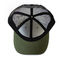 OEM ODM Outdoor 6 Panel Fishing Trucker Hat With Leather Patch