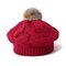 Winter Women Knit Beanie Hats 56cm Pom Pom Fur Beanie BIO Washed Cotton