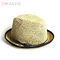 Customized 58cm Plain Straw Panama Hat Womens Beach Straw Hats For Sun Protection