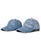 OEM Blue Denim Fabric Baseball Caps Embroidery 55cm Cotton Twill