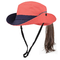 61cm Embroidered Bucket Hat For Camping Hunting Women Boonie Bucket Hat